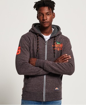 Superdry Limited Icarus Cipzár Férfi Kapucnis Pulóver Sötétkék | UJSAE9081